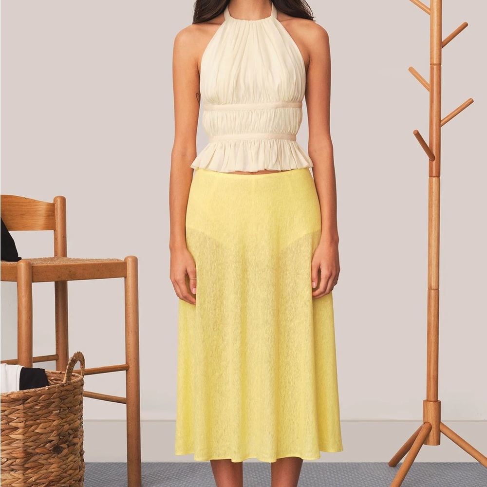 Tae Park Cream Halter Top